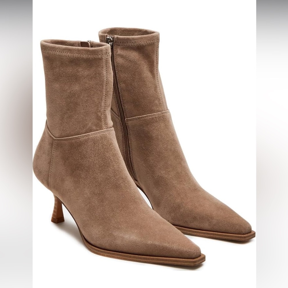 Women Stiletto High Heel Boots Pointed Toe Short Boots size 5.5 (fits like 6).